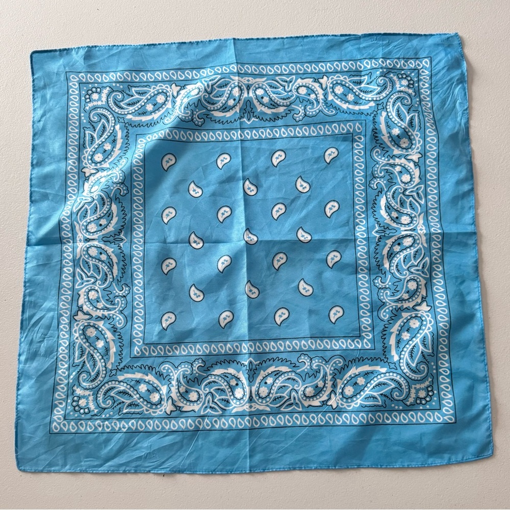 Blue Paisley Bandana Scarf - Women Accessories